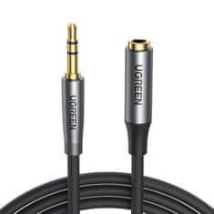 Ugreen AV190 audio kabel 3.5mm mini jack M/F 3m, šedý