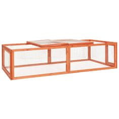 Greatstore Králíkárna 183 x 90 x 46,5 cm masivní jedlové dřevo