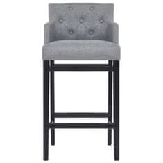 Vidaxl Barové stoličky 2 ks světle šedé textil