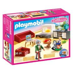 Playmobil Obývací pokoj s krbem , Domečky pro panenky a příslušenství, 36 dílků