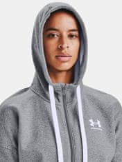 Under Armour Mikina Rival Fleece FZ Hoodie-GRY XS