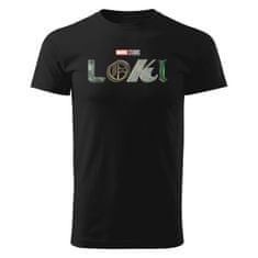 Grooters Avengers Pánské tričko Loki - Logo, černé Velikost: L