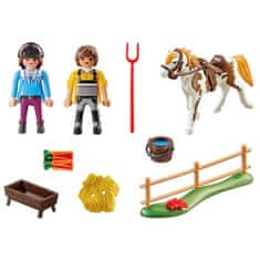 Playmobil Starter Pack koňská stáj doplňkový set , Jezdecký dvůr, 19 dílků