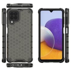 OEM Honeycomb pancéřové pouzdro se silikonovým rámem pro Samsung Galaxy A22 4G black