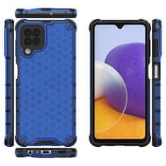 OEM Honeycomb pancéřové pouzdro se silikonovým rámem pro Samsung Galaxy A22 4G blue