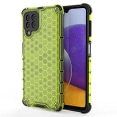 OEM Honeycomb pancéřové pouzdro se silikonovým rámem pro Samsung Galaxy A22 4G green