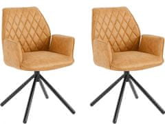 Danish Style Jídelní židle Pabla (SET 2 ks), hořčicová