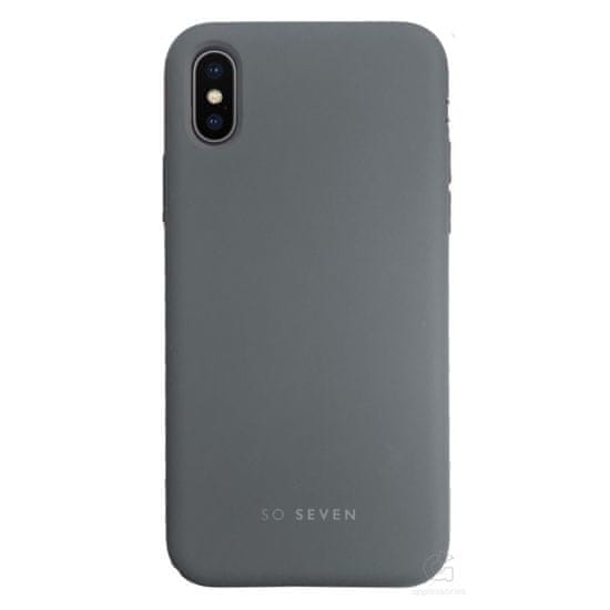 SoSeven Smoothie silikonový kryt pro iPhone Xs Max ,Barva Tmavě modrá Černá