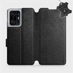 Mobiwear Luxusní kožené flip pouzdro na mobil Xiaomi 11T Pro / Xiaomi 11T - Černé - L_BLS Black Leather