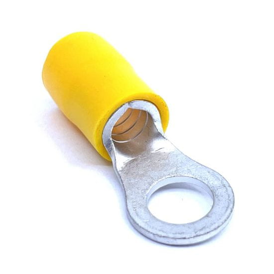 Izolované Cu kabelová oka lisovací žluté 25mm2 / M10 20 ks