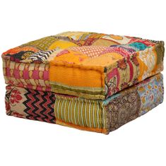 Petromila 2místný modulární pouf patchwork textil