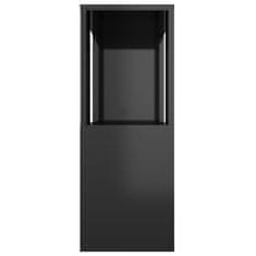 Greatstore TV stolek černý s vysokým leskem 80 x 24 x 63 cm dřevotříska
