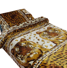 Bavlissimo 2-dílné povlečení tygr mikroflanel 140x200 na jednu postel