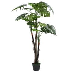 Greatstore Umělá rostlina monstera s květináčem 130 cm zelená