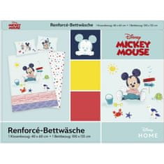 Herding GREEN Dětské bavlněné povlečení do postýlky MICKEY MOUSE, 100/135+40/60