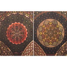 Massive Home Příborník Mandala 160 cm s posuvnýmí dveřmi mango