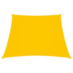 Greatstore Stínící plachta oxfordská látka lichoběžníková 3/4 x 3 m žlutá