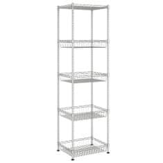 Greatstore Kuchyňský regál 5 polic 45x35x150 cm chromované železo 250 kg