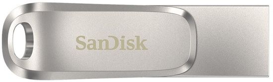 SanDisk Ultra Dual Drive Luxe USB-C 128GB, stříbrná (SDDDC4-128G-G46)