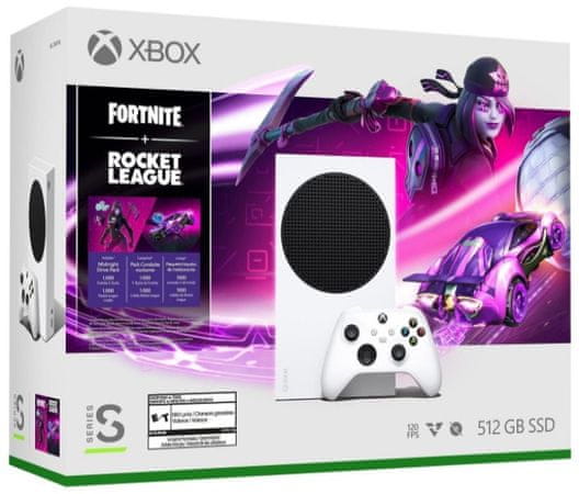 Herní konzole Microsoft Xbox Series S SSD 8 jader ray-tracing Fortnite Rocket League bundle