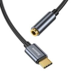 BASEUS L54 adaptér USB-C / 3.5mm mini jack, šedý