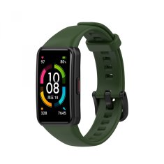 BStrap Silicone řemínek na Honor Band 6 / Huawei Band 6, army green