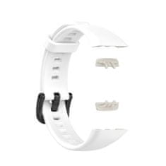 BStrap Silicone řemínek na Honor Band 6 / Huawei Band 6, white