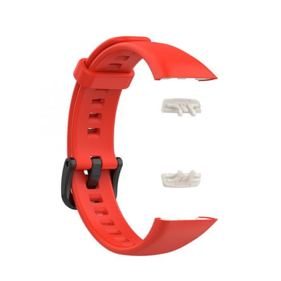 BStrap Silicone řemínek na Honor Band 6 / Huawei Band 6, red