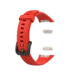 BStrap Silicone řemínek na Honor Band 6 / Huawei Band 6, red