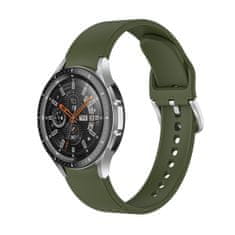 BStrap Silicone řemínek na Samsung Galaxy Watch 4 / 5 / 5 Pro / 6, olive green