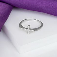 Brilio Silver Blýštivý dámský prsten s čirými zirkony RI017W (Obvod 50 mm)