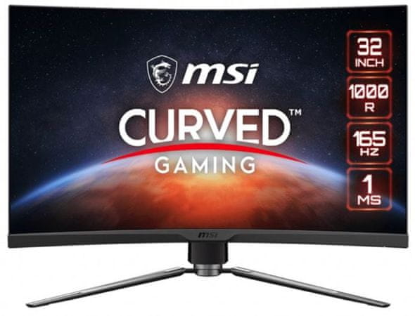 Herní monitor MSI MAG ARTYMIS 324CP úhlopříčka 31,5 palců Full HD VA obrazovka 165 Hz obnovovací frekvence moderní technologie funkce AMD FreeSync Premium Rapid Boost noční režim