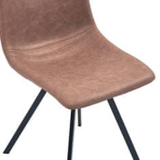 Greatstore Jídelní židle 2 ks středně hnědé umělá kůže