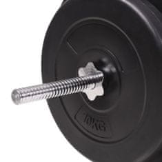 Vidaxl Sada činek barbell a dumbbell 90 kg