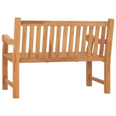 Greatstore Zahradní lavice s poduškou 120 cm masivní teak