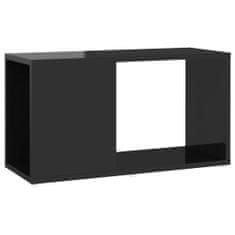 Greatstore TV skříňka černá s vysokým leskem 60 x 24 x 32 cm dřevotříska