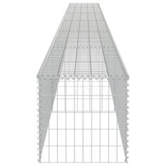 Vidaxl Gabionová zeď s víky z pozinkované oceli 900 x 50 x 50 cm
