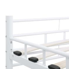 Greatstore Rám postele bílý kovový 180 x 200 cm
