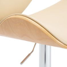 Vidaxl Barová židle krémová umělá kůže