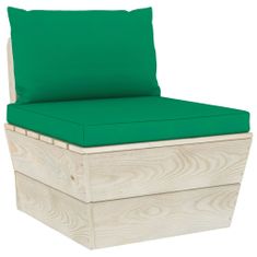 Greatstore 9dílná zahradní sedací souprava z palet + podušky smrkové dřevo