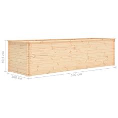 Greatstore Zahradní vyvýšený záhon 300 x 100 x 80,5 cm borovice 19 mm