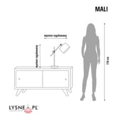 LYSNE.PL Designové osvětlení do ložnice MALI stříbrný rám, růžová