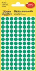Avery Zweckform Kulaté značkovací etikety 3012 | Ø 8 mm, 416 ks, zelená