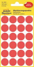 Avery Zweckform Kulaté značkovací etikety 3004 | Ø 18 mm, 96 ks, červená