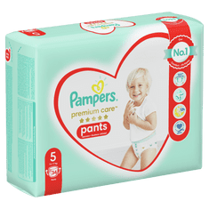 Pampers Plenkové kalhotky Premium Care Pants 5 (12-17 kg) Junior 34 ks