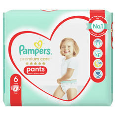 Pampers Plenkové kalhotky Premium Care Pants 6 (15+ kg) 31 ks