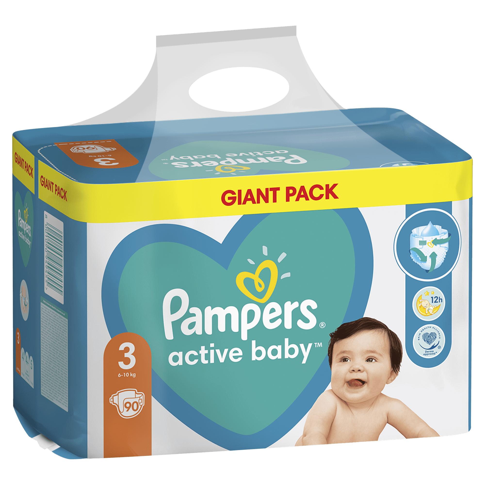 Pampers active baby hot sale 3 giant pack