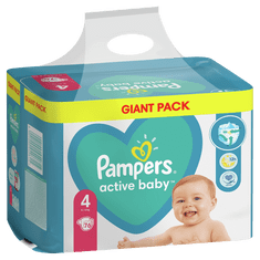 Pampers Pleny Active Baby 4 Maxi (9-14kg) Giant Pack - 76 ks