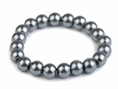 Kraftika 1ks 5 šedá perlová perlový náramek