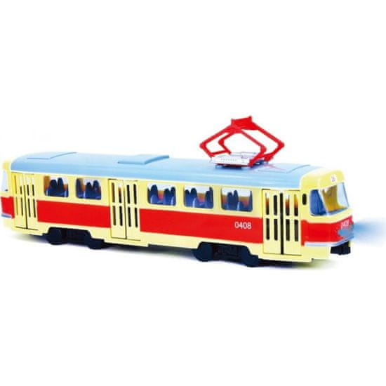 Tramvaj Tatra T3 s hlášením zastávek v češtině 28 cm